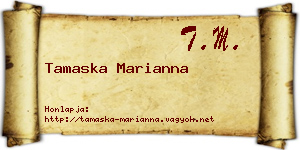 Tamaska Marianna névjegykártya